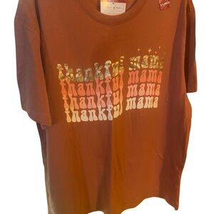 Thankful Mama Shirt - Brown